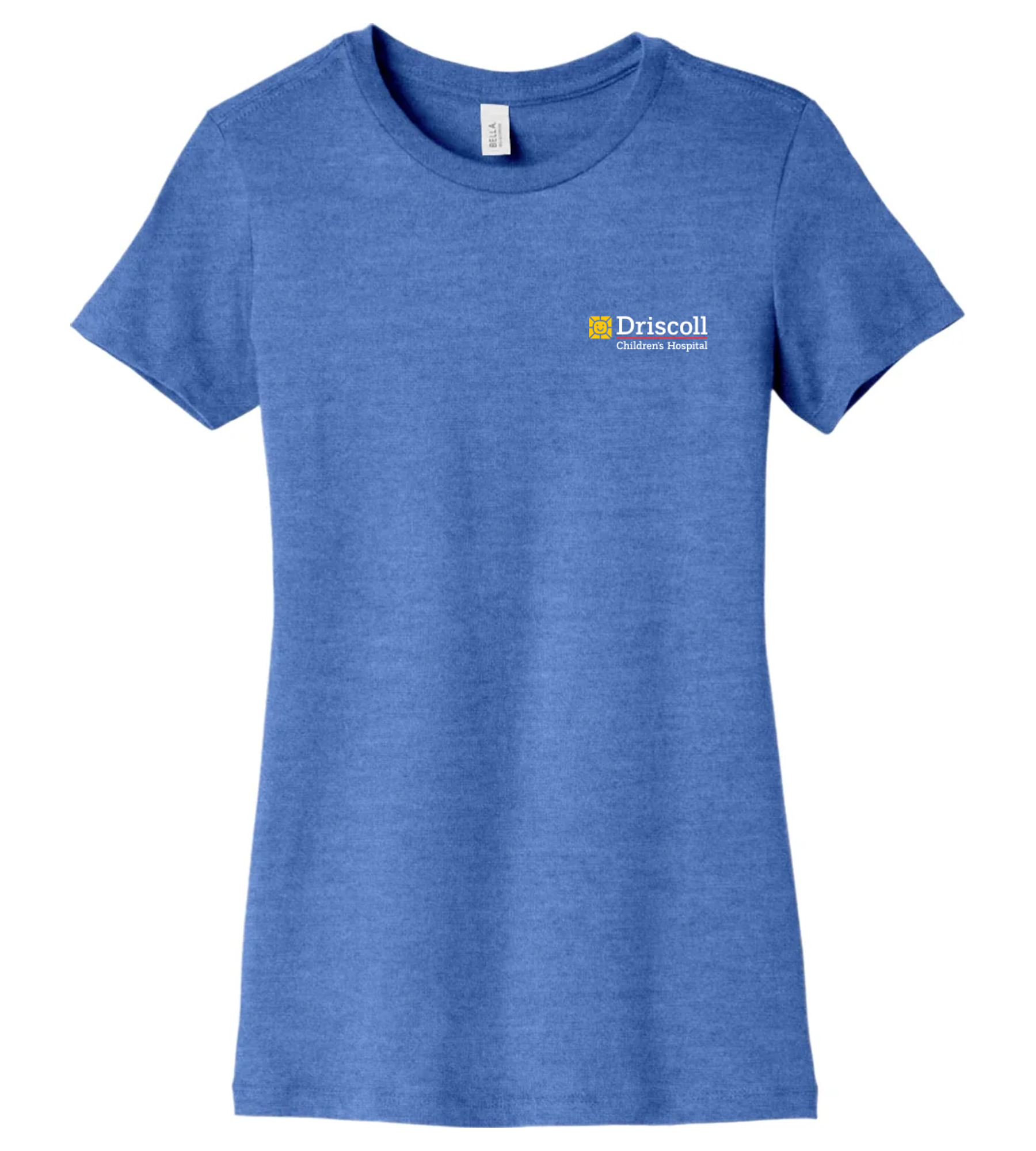 Bella+Canvas Women's Slim Fit Tee Heather True Royal with Driscoll Children's Hospital